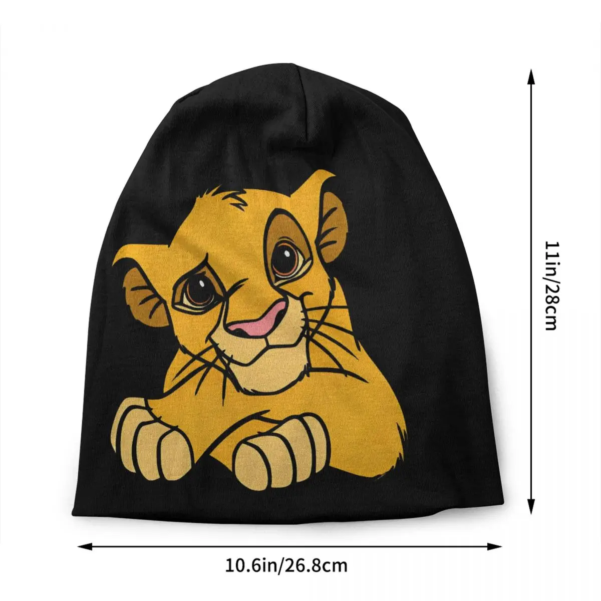 مخصص الأسد الملك Skullies Beanies قبعات الرجال النساء للجنسين في الهواء الطلق شتاء دافئ متماسكة قبعة الكبار الرسوم بونيه القبعات