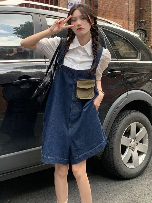 

Slimming Denim Overalls Women's Summer Thin Large Size ort Pants Design Sensation Anti-Aging Trendy Faion Ladies Jeans