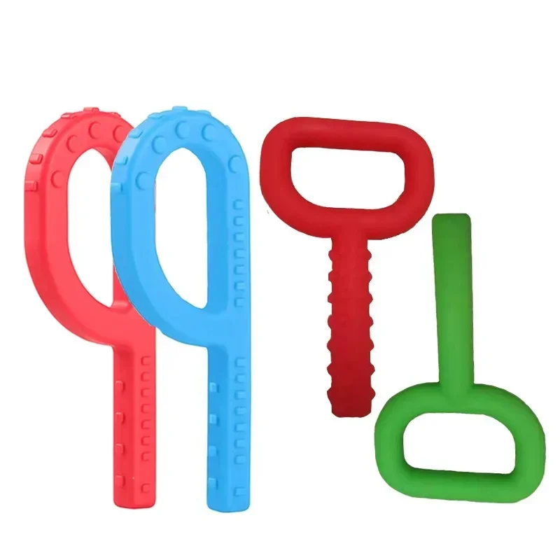 Baby Silicone Teether Chew Biting Glue Autistic Children Motuth Motor Special Needs Newborn Chewing Teeth Molar Stick Trainer