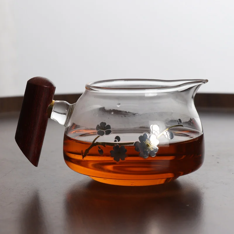 

High Borosilie Glass Tea Pouring Set with Filter Heat Resistant Public Cup Fair Tea Dripper Tea Tools Accories
