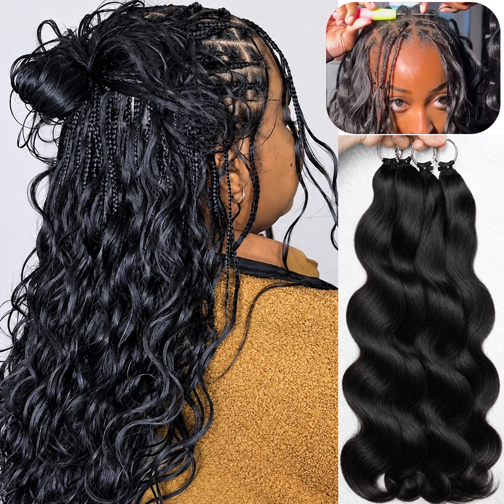 Pre-separated Feather Crochet Body Wave Human Crochet Hair Miracle Knots Hair Boho Human Hair For Braids 60g To 300g Body Wave Miracle Knots Human Hair 240g For A Head Boho Human Hair Boho For Braids Pre Hooked Human Crochet Hair Extensions