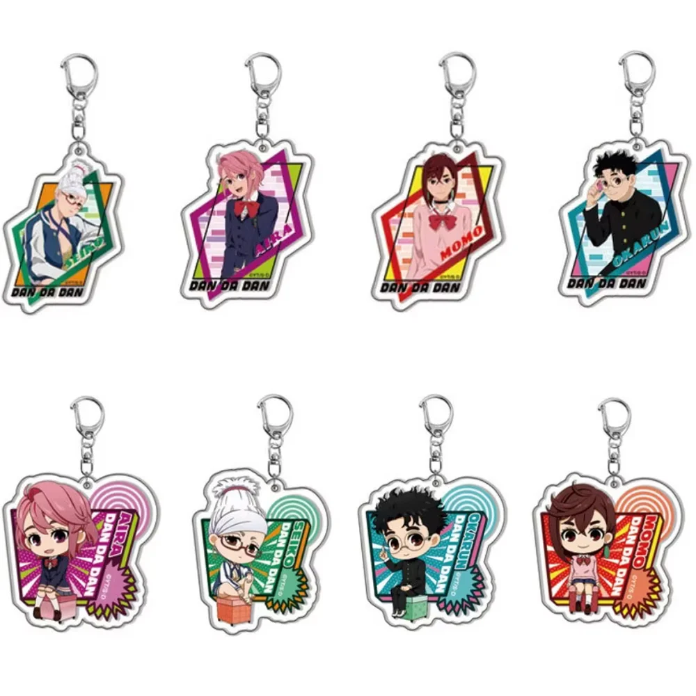 Anime Dangdang Da Acrylic Keychains Airo Shiratori Momo Ayase Printing Model Plate Keyring Pendant Car Bag Decor Otaku Toy Gifts