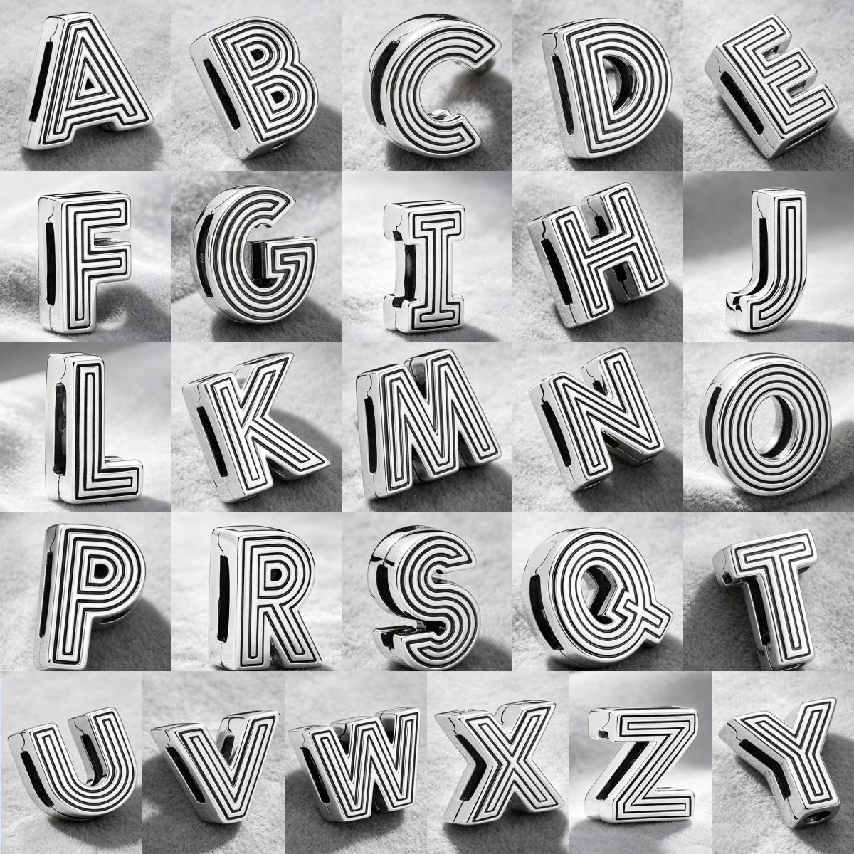 New 925 Sterling Silver Reflect Clip 26 Name Letter of ley 925 Chain Beaded Fit Original Bracelet DIY Ladies Jewelry Accessories