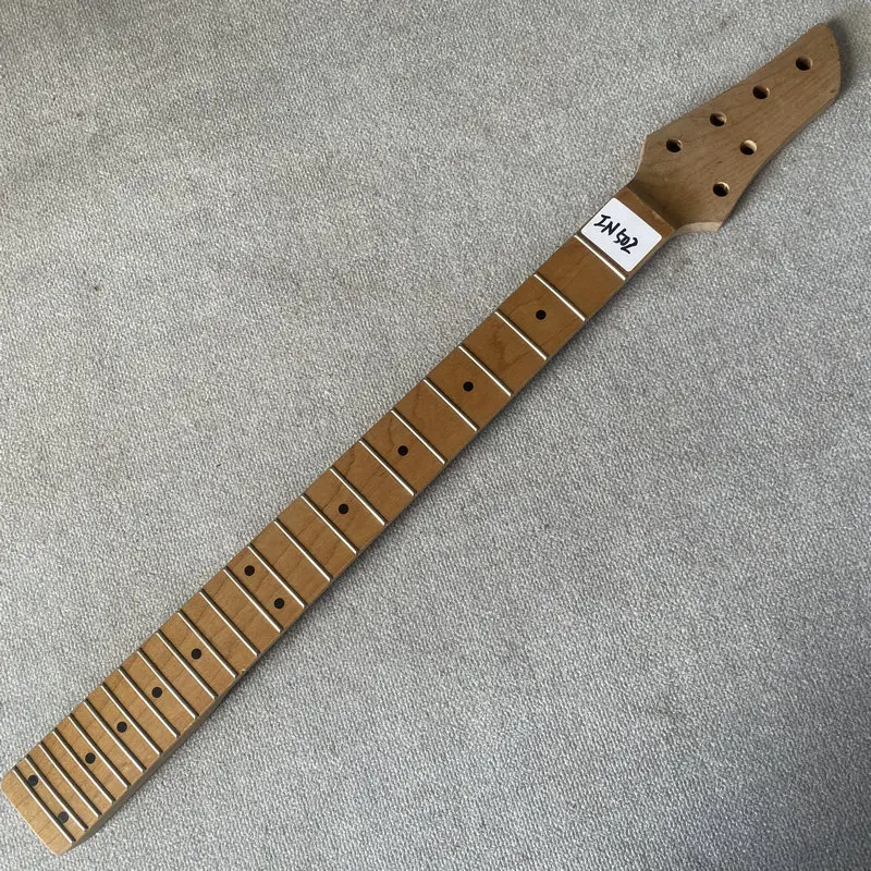 IN502 Unfinished No Logo ST OR TL Electric Guitar Neck Maple Wood 24 Frets 648MM Scales Length No Paints Replace&DIY Part