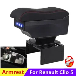 Car Armrest box For Renault Clio 5 Armrest Box For Renault Captur Clio5 central Storage box Retrofit Interior Car Accessories