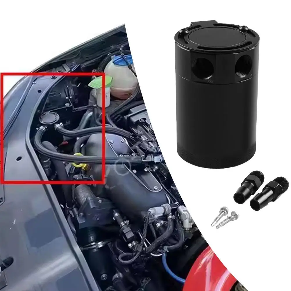 

НОВЫЙ универсальный маслоуловитель Компактный 2-портовый бак с перегородками Алюминиевый фиксатор с двумя отверстиями в баке Резервуар Масляные детали Чайник Дыхание топлива O3Z3