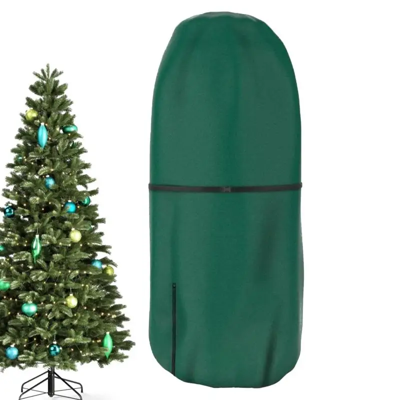 Christmas Tree Bag Upright Oxford Cloth Cover For Artificial Trees Upright Adjustable Tear Proof Dust Proof Storage Covers