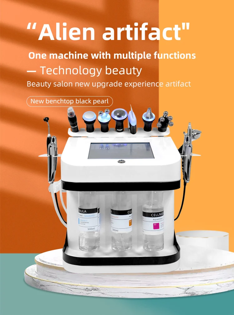 

10 In 1 facial Machine H2o2 Aqua Peeling Lift Skin Bubble Moisturizer Oxygen Machine