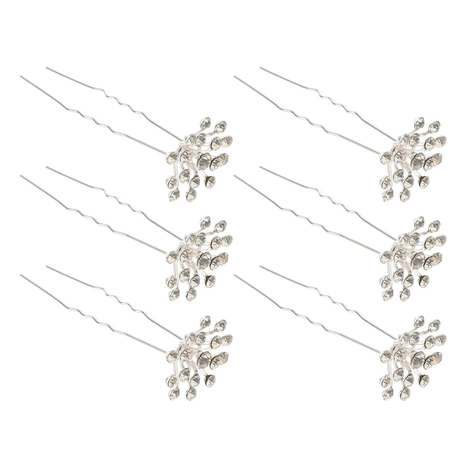 

20pcs Water Crystal Hair Fork Gypsophila Bridal Hairpin U Shaped Wedding Headdress Lightweight Sparkling Bridal Hair Accessory