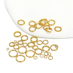 100-200pcs Stainless Steel Open Jump Rings Split Rings Connectors for Diy Jewelry Finding Making Accessories Wholesale Supplies