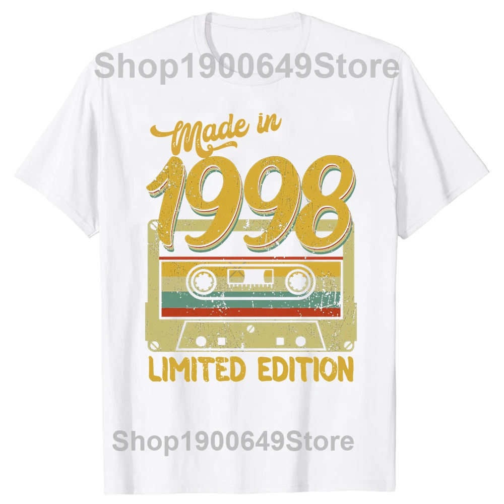 Made in 1998 Limited Edition Birthday Gift 26 Years Old Tee Tops Round Neck Short-Sleeve Fashion Tshirt Basic T-shirts