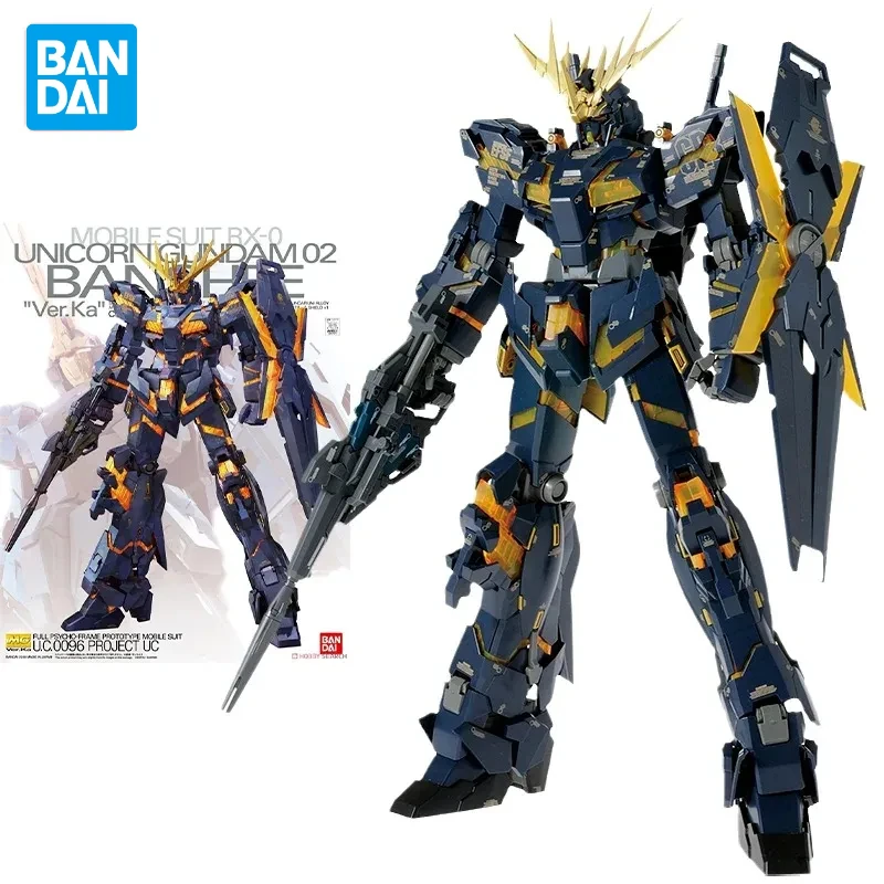 Bandai-Modèle de figurine d'action Anime, Collection de jouets, Cadeau original, Gundam MG, 1/100 ummy CORN, 02 BANSHEE Ver.Ka Assembly, En stock