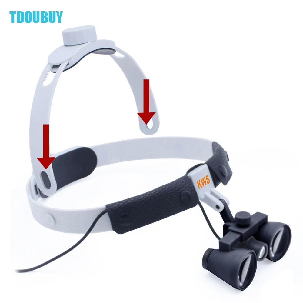 TDOUBUY-lupas Binocular 2,5x todo en uno, linterna frontal LED de 3W con filtro, gafas de aumento de iluminación integrada de doble uso