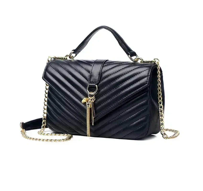 Designer borsa da donna alla moda nuova V-line grande griglia tinta unita ins borsa a tracolla alla moda per il trasporto BY6