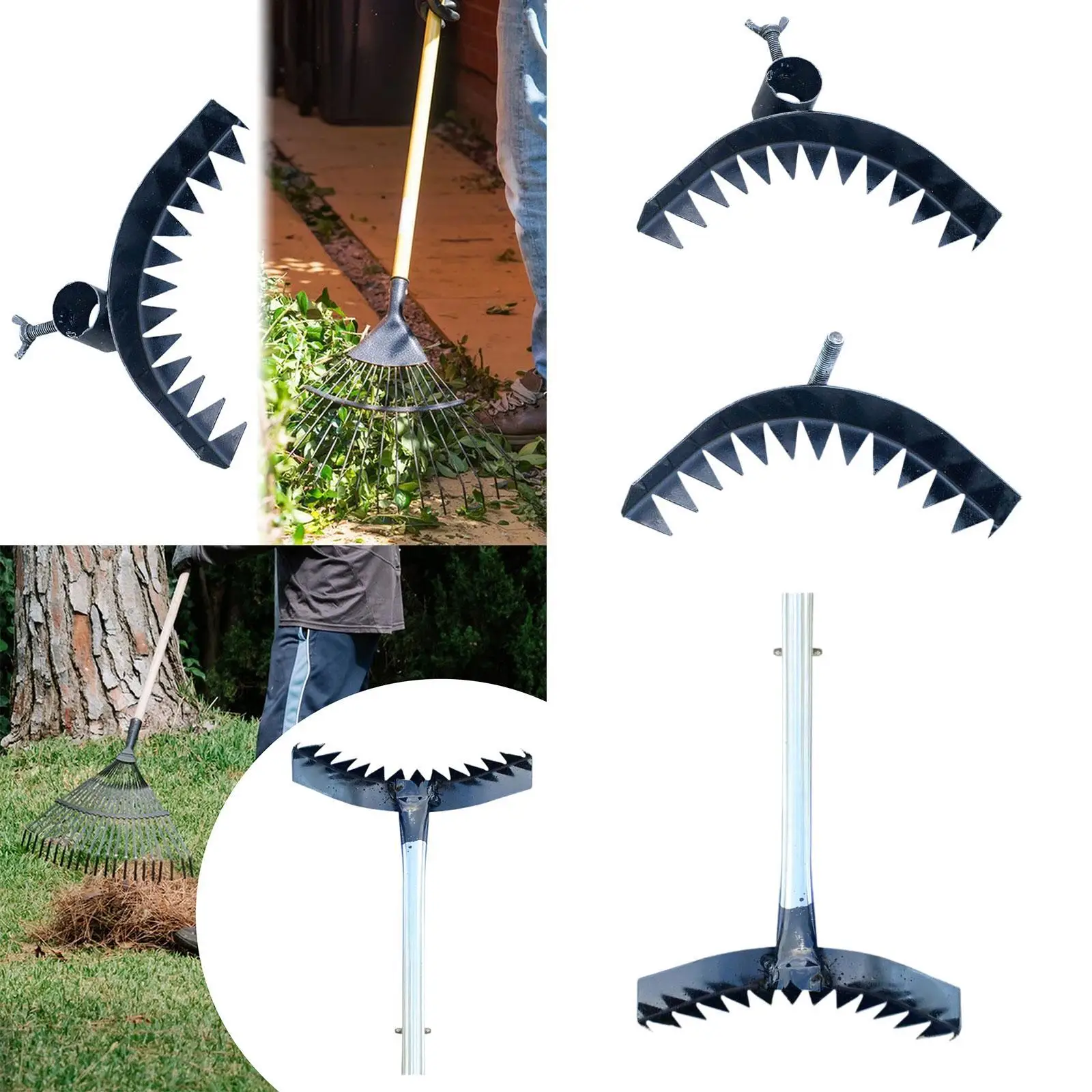 

Металлические грабли для удаления виноградной лозы и коры деревьев, универсальные, с множеством зубцов, для заднего двора и патио, сверхпрочные