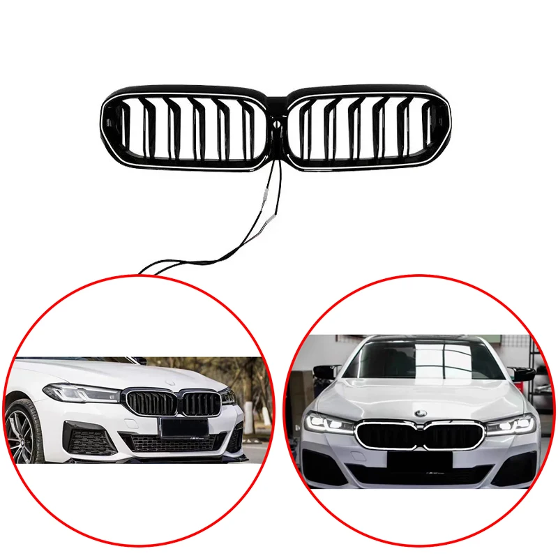 

New Design Facelift LCI Kidney Grille Led Light Racing Grille Luminous Grilles For BMW 5 Series G30 G38 G31 2021 2022 2023