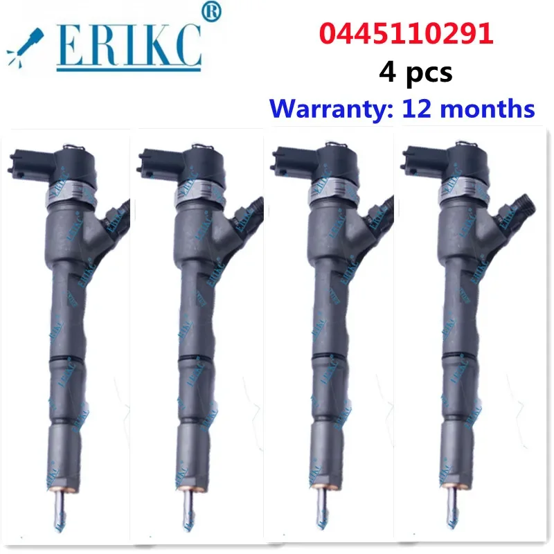 ERIKC 4 PCS Hoge Kwaliteit Brandstof Injector 0445110291 / 0 445 110 291 Fuel Injector 1112010-55D Voor Baw Fenix