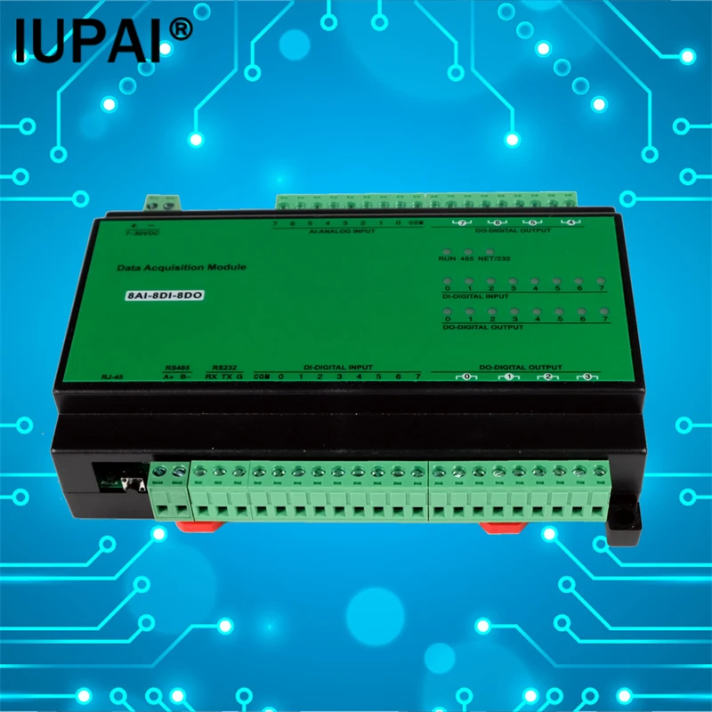 

Модуль Ethernet 8AI-8DI-8DO 8AI8DI8DO, аналоговый вход, цифровой вход, релейный выход, промышленный контроллер Modbus TCP и RTU