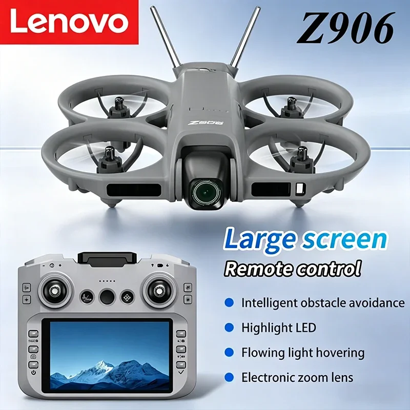 Dron Profesional Lenovo Z906 8K GPS FPV con Motor sin Escobillas, Evitación de Obstáculos Láser, Plegable, Quadcopter Óptico Aéreo para Drones