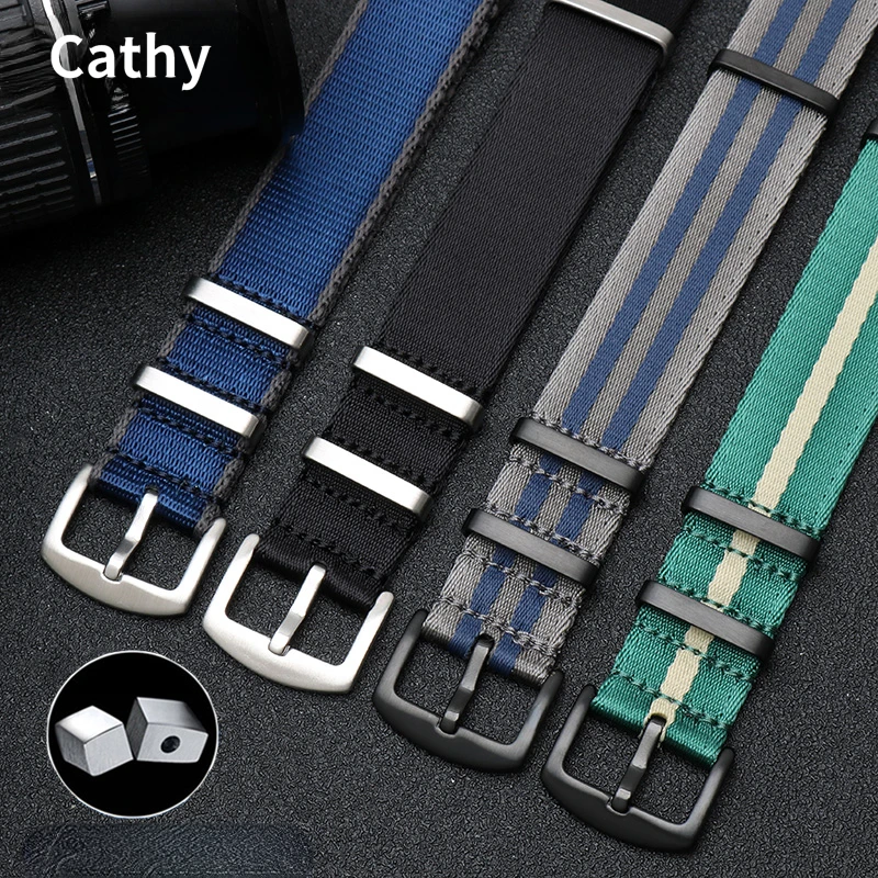 Thicken Nylon Watch Strap for Rolex Water Ghost Omega Tudor Mido Waterproof Sweat-Proof Comfortable Watchband 20 22mm Wristband