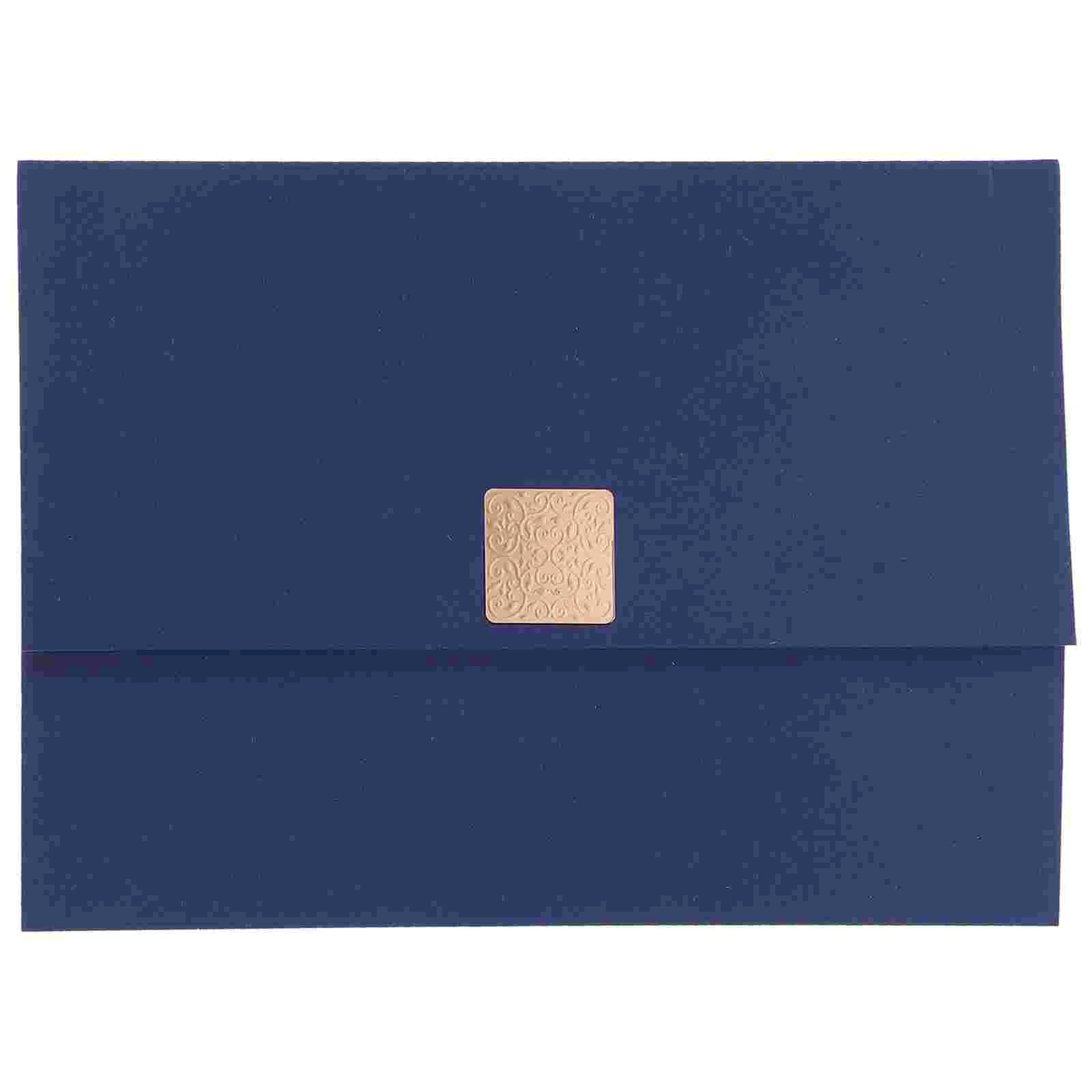 Decor Certificate Cover Paper Award Holder Diploma Trifold Holders Presentation Folder Blue