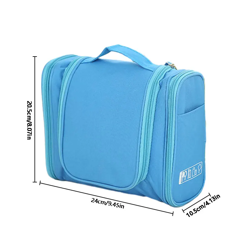 Double-open toiletry bag Travel hook organizer bag Triple-open handheld cosmetic bag portable travel bag