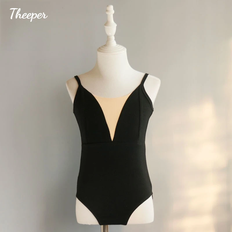 Strap Ballet Leotard Summer Dance Top Soft Elastic Fabric Training Uniform Grade Exam Outfit Studio Practice Stage Elastic Suit