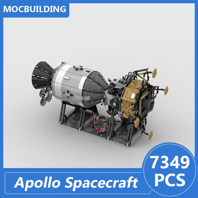 Apollo Spacecraft Model Moc Building Blocks Diy Assemble Bricks Space Educational Creative Collection Xmas Toys Gifts 7349PCS