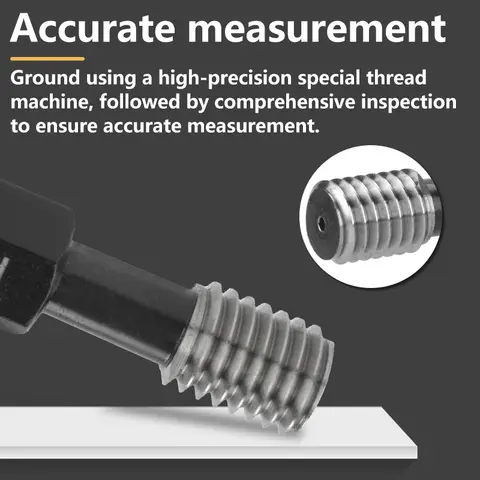 1PCS 6G M19-M27 X0.5/0.75/1.0/1.25/1.5/2.0/2.5/3.0 Steel Metric Fine Thread Plug Gauge High Quality Measure Tool