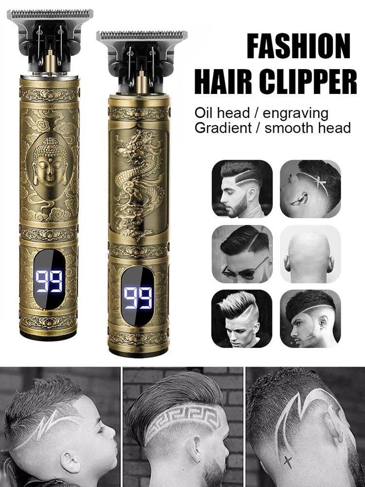 Tondeuse à cheveux professionnelle pour hommes, tondeuse électrique T9, tondeuse à barbe rechargeable, machine à couper les cheveux, rasoir