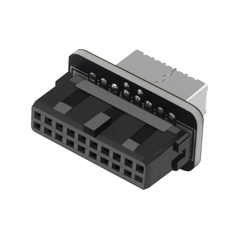 USBフロントパネルアダプター,内部垂直ヘッダー,タイプC用スプリッター,USB 3.0, 19ピン,20ピン,オス-タイプEメスコネクター,新品