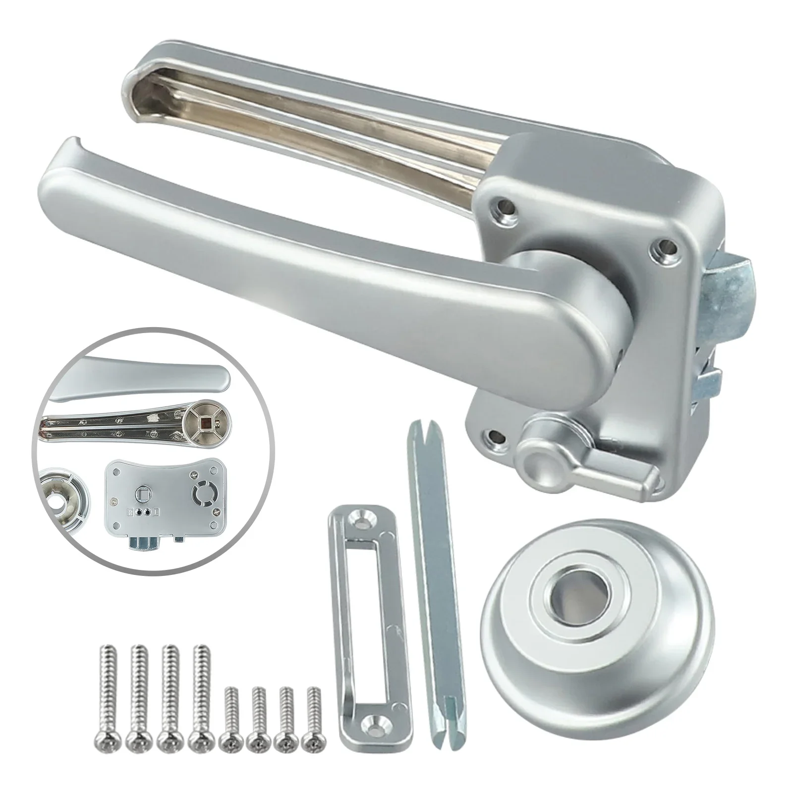 

Better Fit And Feel Bed And Bath Areas RV Door Lock Chrome Finish Easy Installation Ergonomic Design Privacy Lock