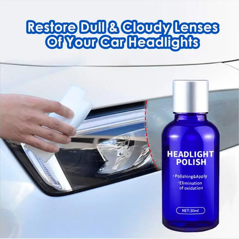 Headlight Repair Agent 30ml Auto Repair Liquid For Restoration Headlight Safe Riding Headlight Cleaning Tool For Electric