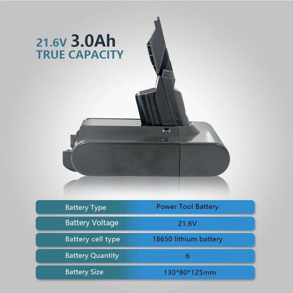 For DYSON 21.6V Battery v7 3.0Ah Li ion Battery For 21.6V Rechargeable Electric Tool Battery