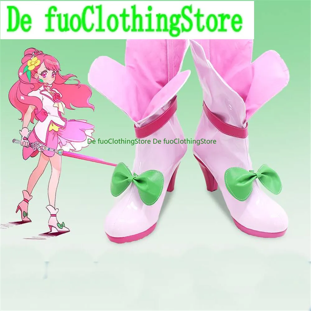 DefuoClothing Shoes Store Healin Good Hanadera Nodoka Cure Grace Cosplay Shoes Boots Game Anime Halloween