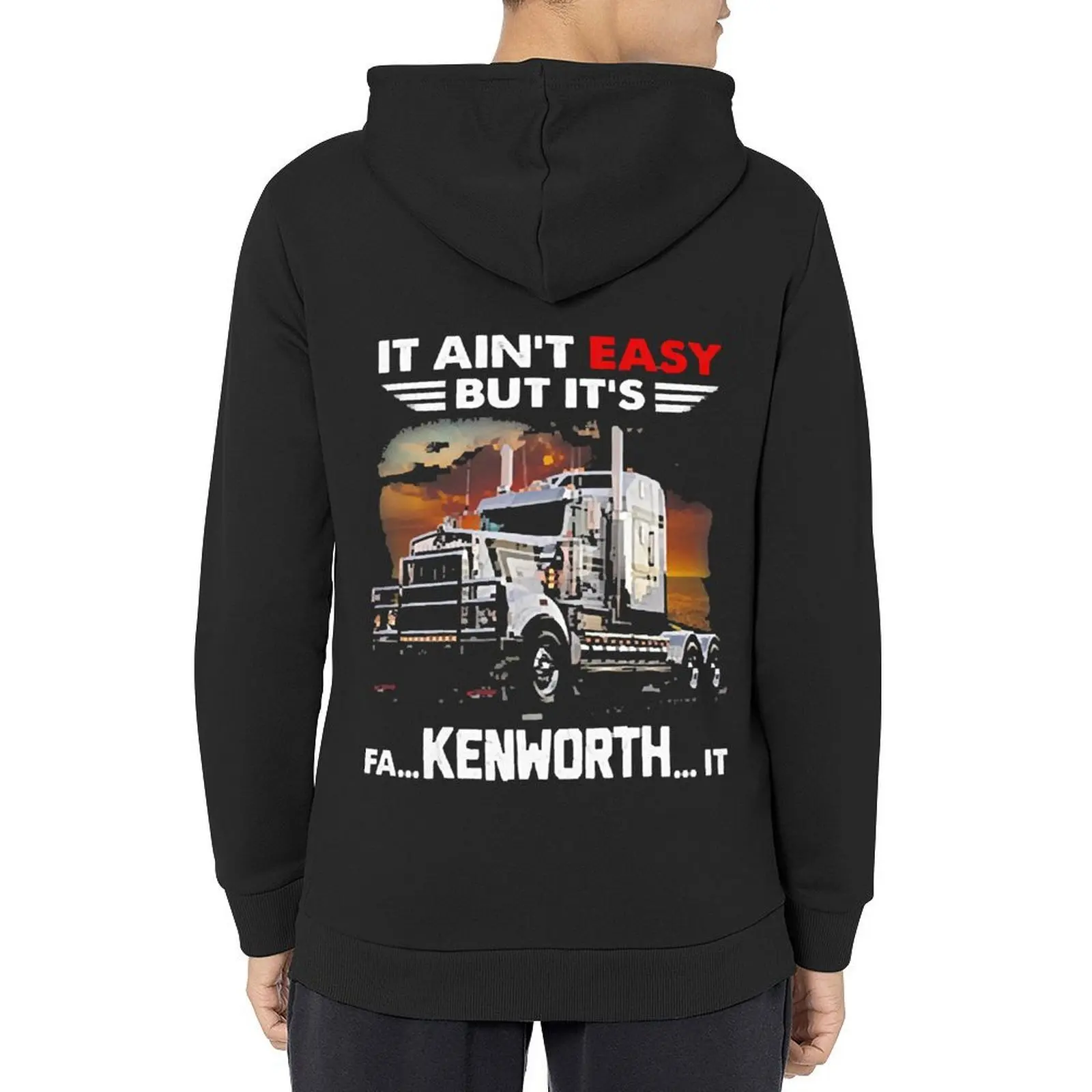 

Trucker It Is Fa Kenworth It Hoodie autumn anime clothes men's clothing clothes for men men hoodie