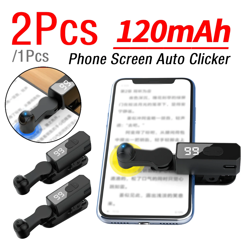 1/2Pcs B03 Phone Auto Screen Clicker Clip-On Video Live Liker Finger Clicking S…