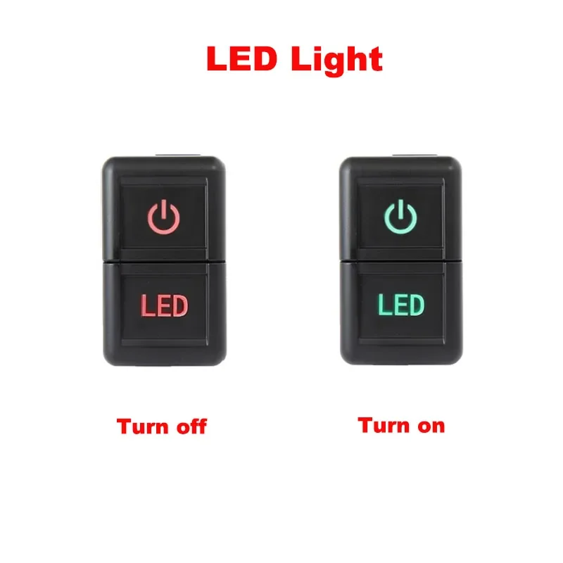 For ISUZU 700P NLR Car Dual Key Switch Fog light LED DRL Headlight Spotlight Power supply Driving recorder With Connection Wire