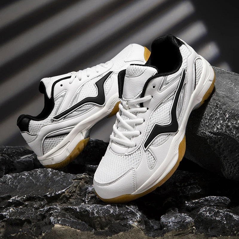 

Sneakers Women Breathable Tennis Shoes Unisex Indoor Training Table Tennis Shoes Men Shock Training Professional Sport Handball