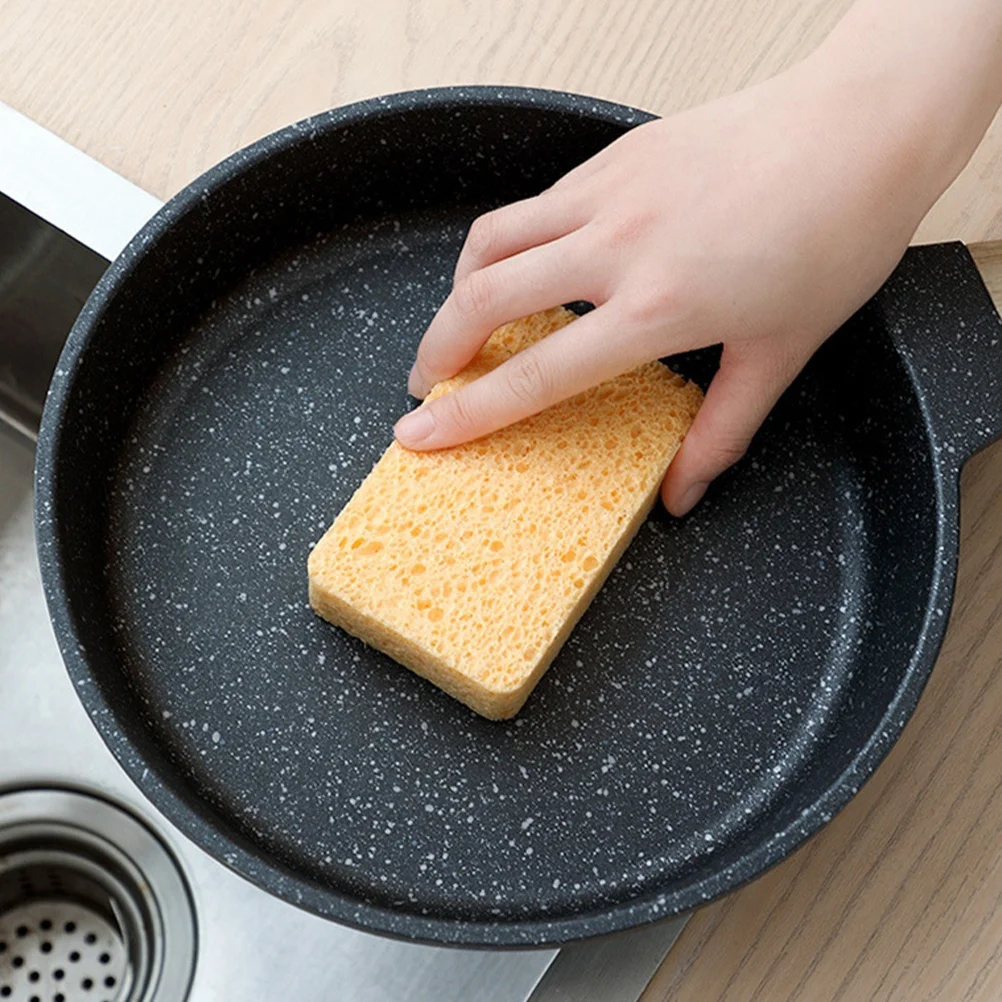 

6pcs Cleaning Sponge Kitchen Reusable Dish Washing Scrubber Pad For Pots Plates Walls Household Sponge Daily Use Wok Scrub