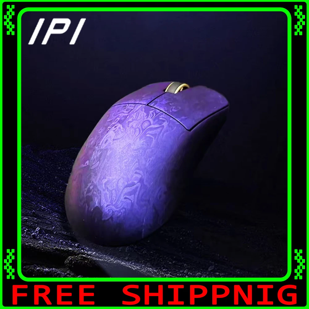 

IPI Qi Mouse Tri Mode Wireless Mouse Paw3950 8000Hz Polling Rate Carbon Fiber Gaming Mice Gamer Nordic52840 PC Accessories