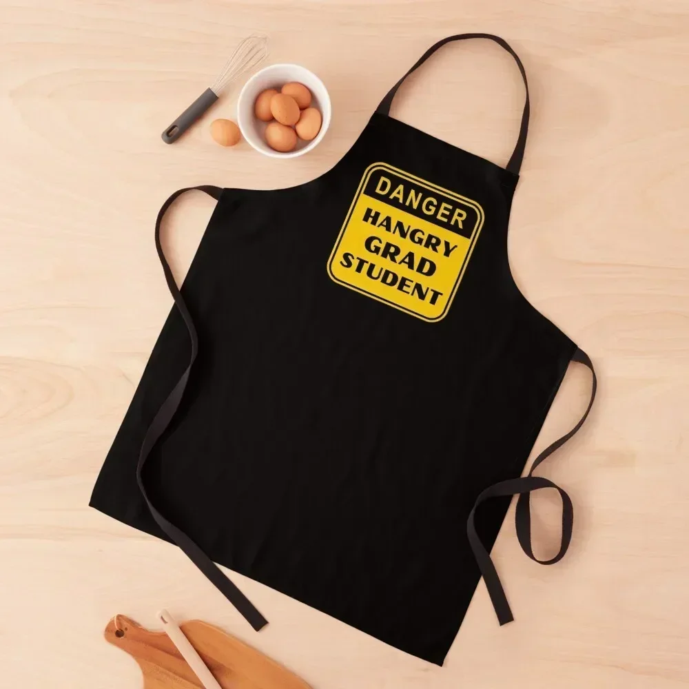 

Danger! Hangry Grad Student – Funny Grad Student Apron Women's Dress Trim Cloth esthetician Apron