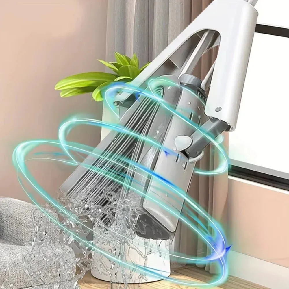 Top-Quality PVA Sponge Mop with Adjustable Handle - Super Absorbent Wet and Dry Self-Twisting Design for Kitchen and Bathroom