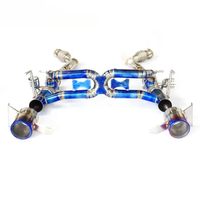 Made in China Performance Full Exhaust System Exhaust Downpipe and Titanium Alloy Exhaust Valvetronic Catback for Ferrari 488