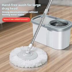 Automatic Bucket & Mop With Rotating Home Cleaning Brush, Mop Broom, Cleaning Floor, Kitchen Handheld Mop With Bucket