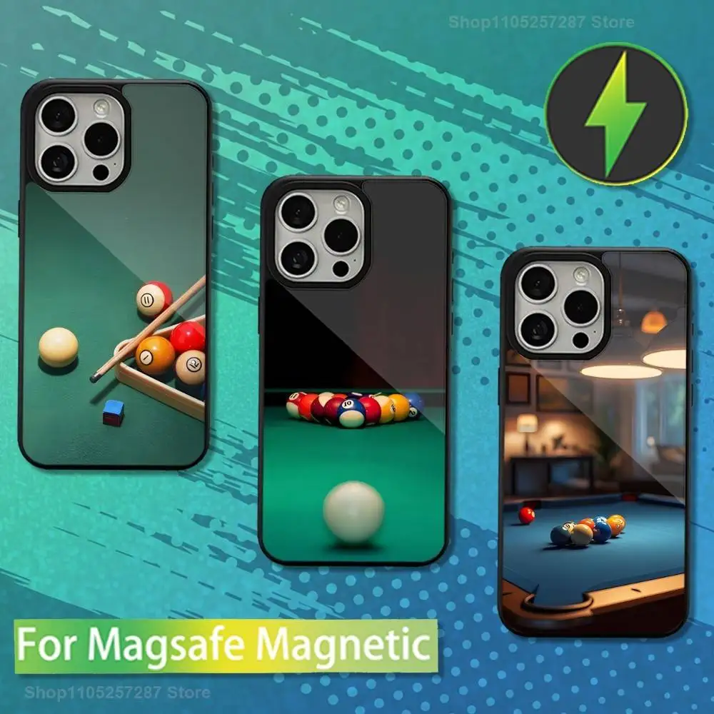 

Snooker Art Billiards Ball Phone Case For iPhone 13,15,17,14,Pro,Max,Plus,12,11,16,Mini, For Magsafe,Magnetic Wireless Charging