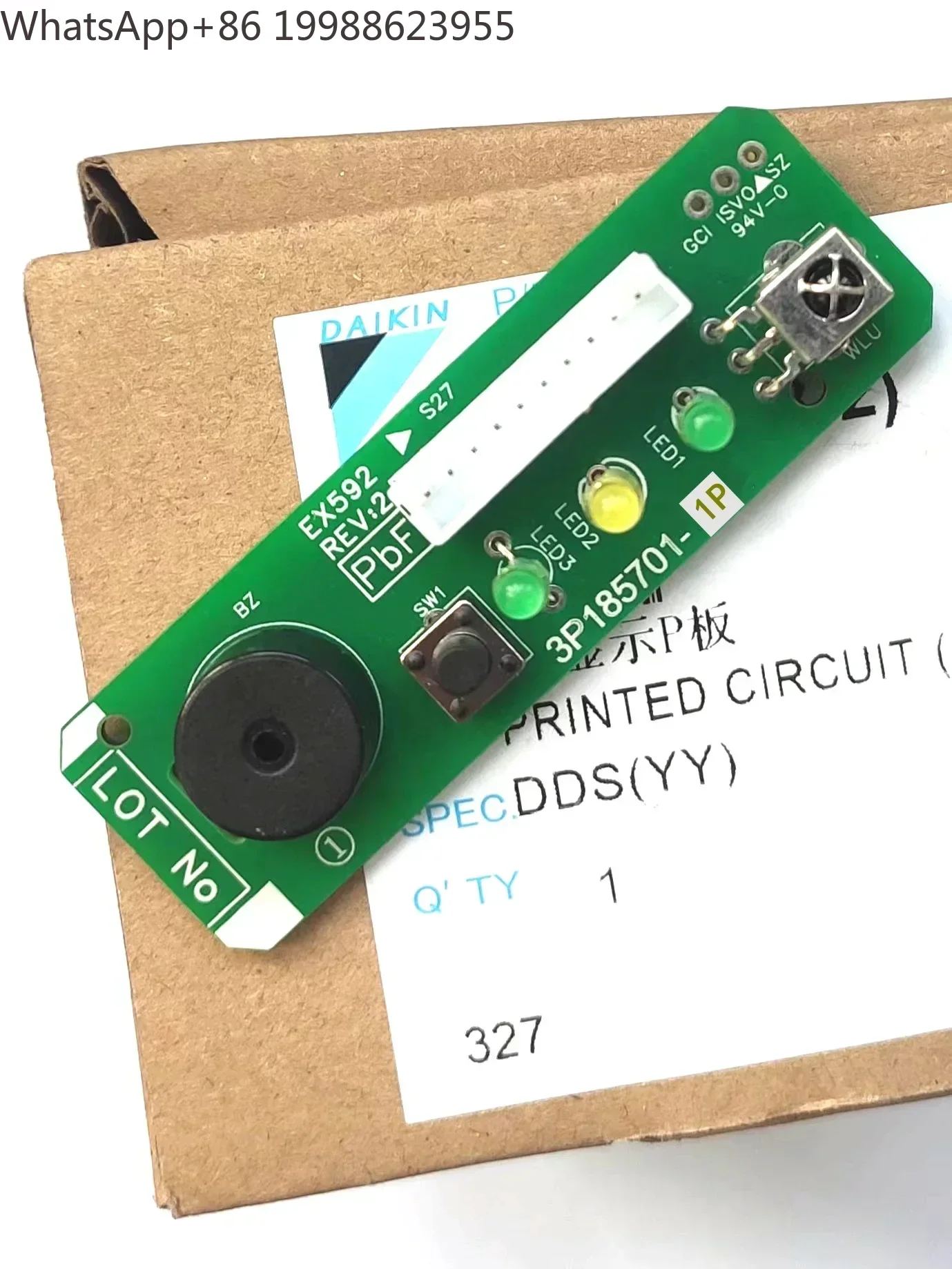 1pcs 3P185701-1P  air conditioning infrared remote control receiver board temperature sensor keypad P board buzzer