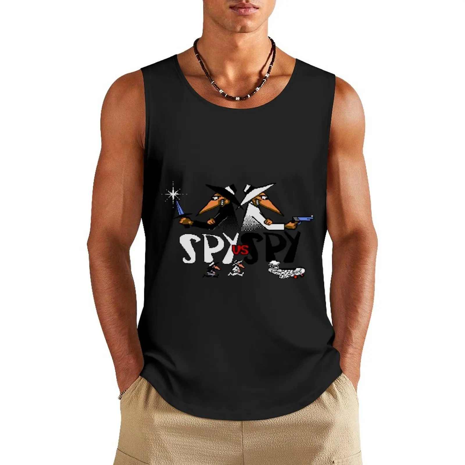 

Spy vs Spy Tank Top gym clothes men T-shirt Men's gym tops Men's summer clothes 2025