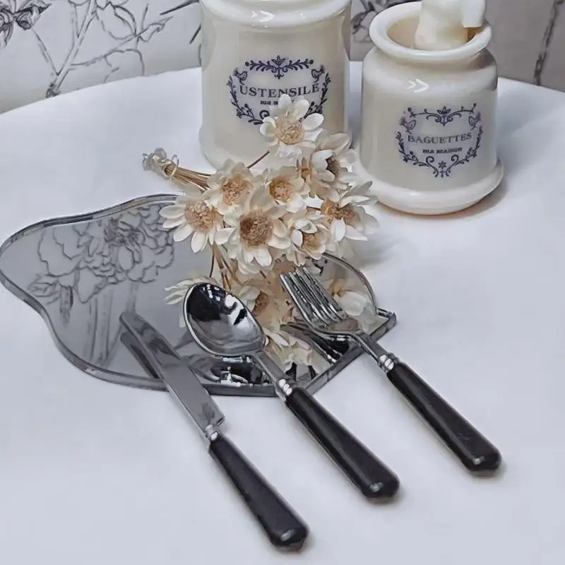 New Sale 5Pcs Doll Accessories 1/6 Scale Miniature Dollhouse Kitchen Mini Knives Forks Spoons Tableware Set Model Girl Gift