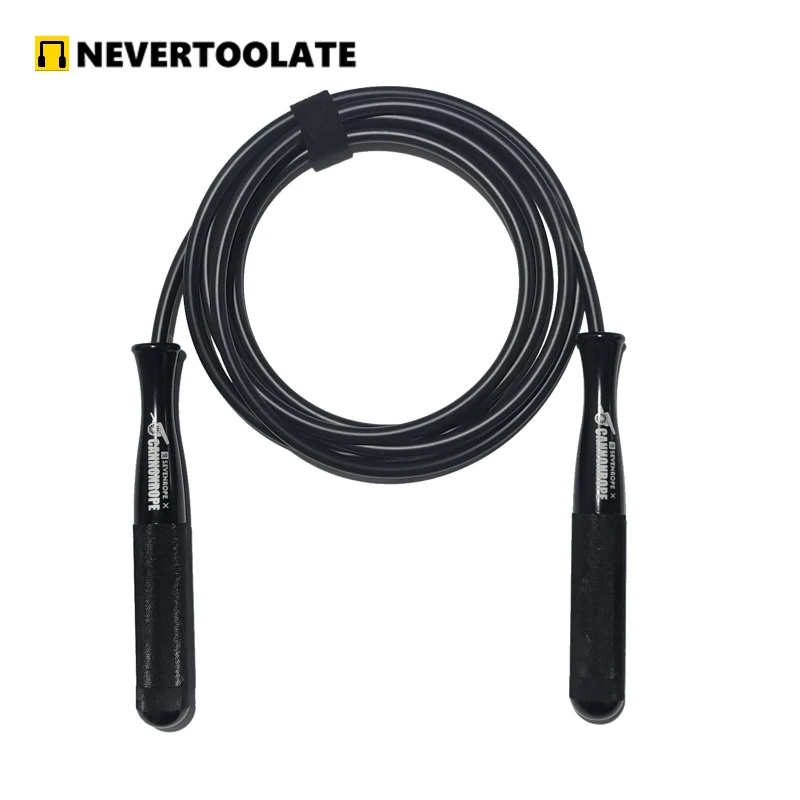 

NEVERTOOLATE 711 gram 1.5 lbs heavy skip jump rope 8mm pvc rope adjust weighted bars fitness crossrope crossfit cannonrope